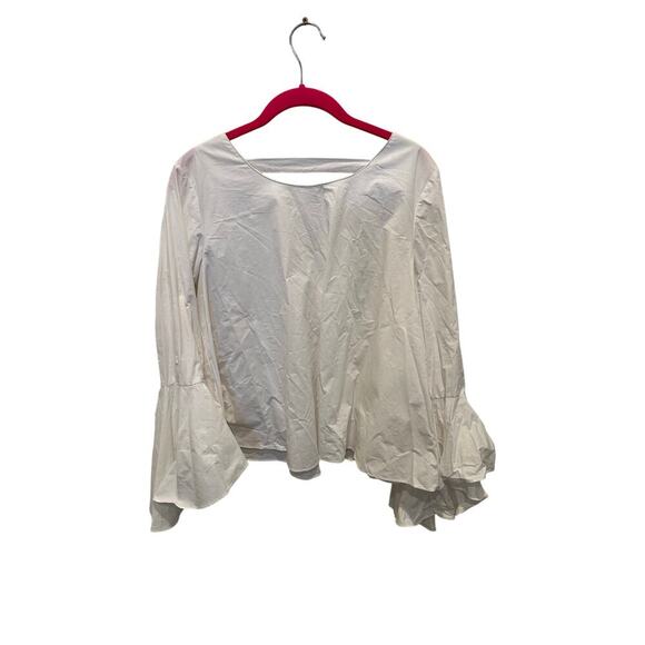Soprano Women's White Swing Style Bell‎ Sleeves Blouse Top Size Medium - Picture 1 of 4